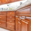 custom stained cabinets