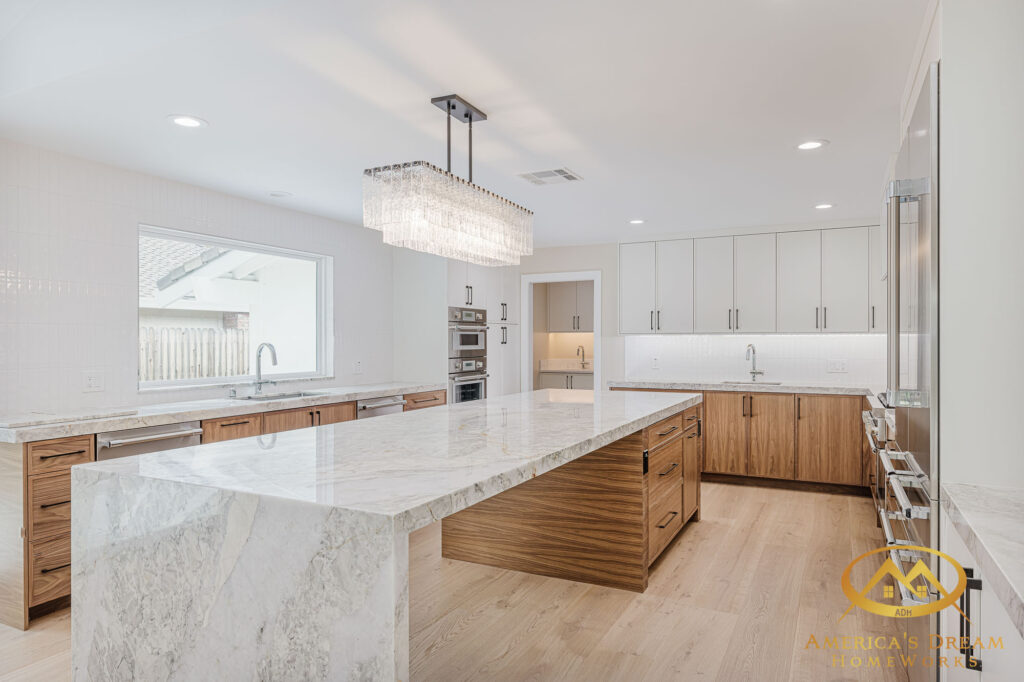 waterfall countertop
