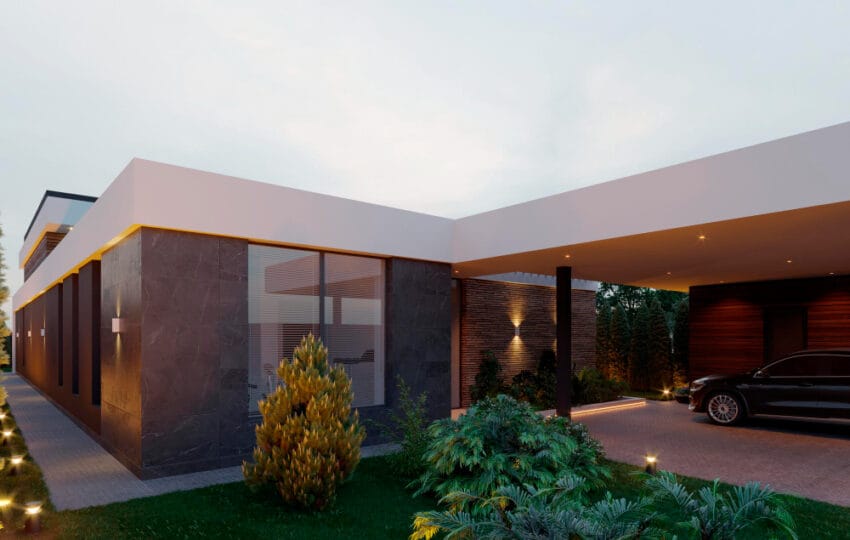 Black Siding House