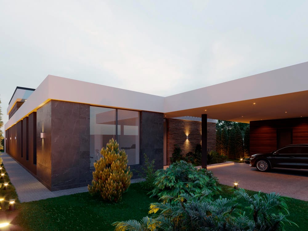 Black Siding House