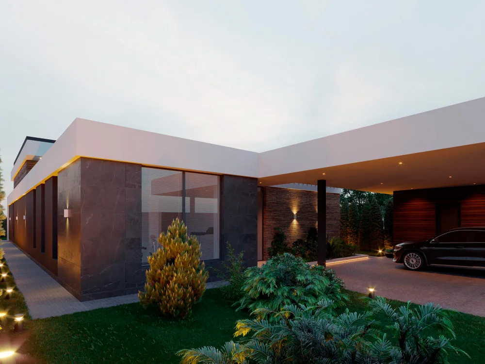 Black Siding House