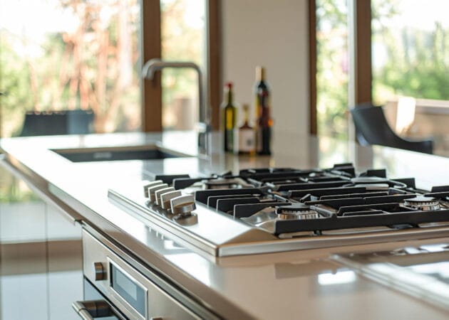 kitchen island with stove