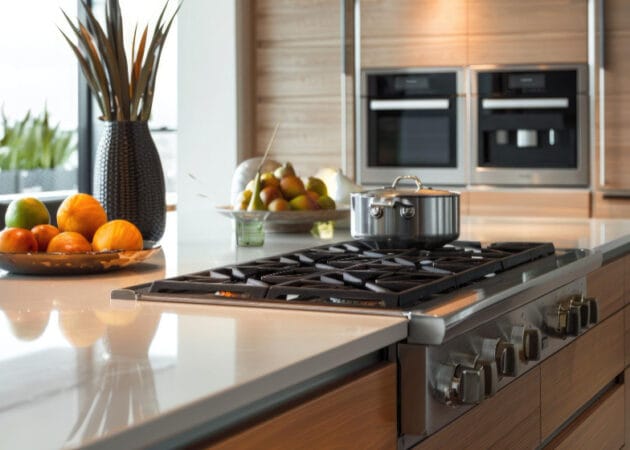 kitchen island with stove