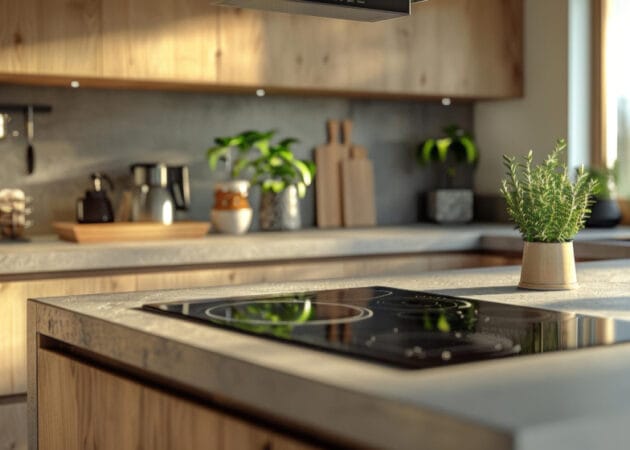 kitchen island with stove