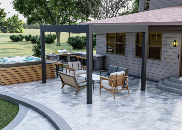 Leathered Granite Outdoor Kitchen