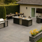 Leathered Granite Outdoor Kitchen