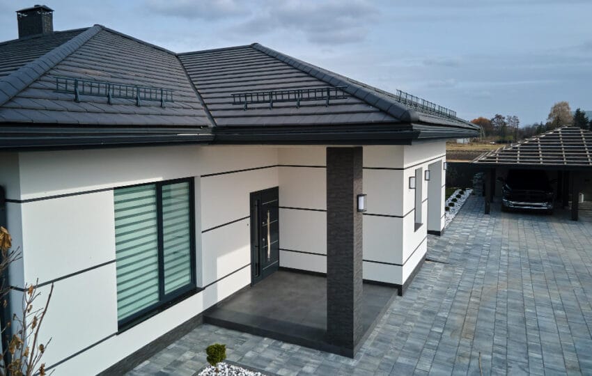 Houses with Black Soffit and Fascia