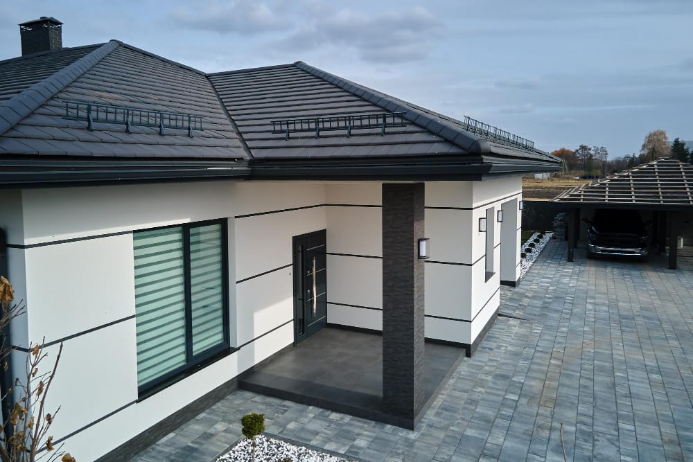 Houses with Black Soffit and Fascia