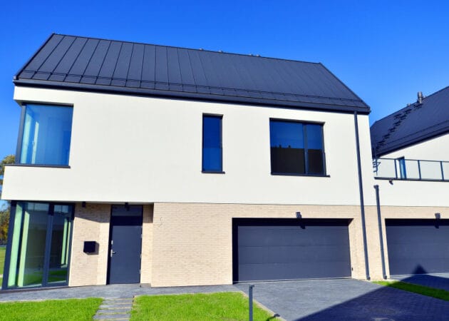 Houses with Black Soffit and Fascia