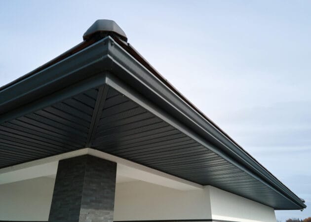Houses with Black Soffit and Fascia