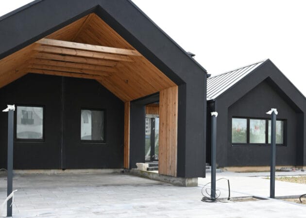 Houses with Black Soffit and Fascia
