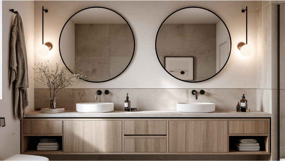 Black Hardware, Mirrors, and Which Contemporary Bathroom Ideas Are Safe to Try