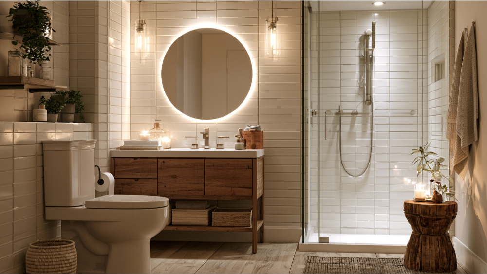 Designing a Small Basement Bathroom With No Natural Light