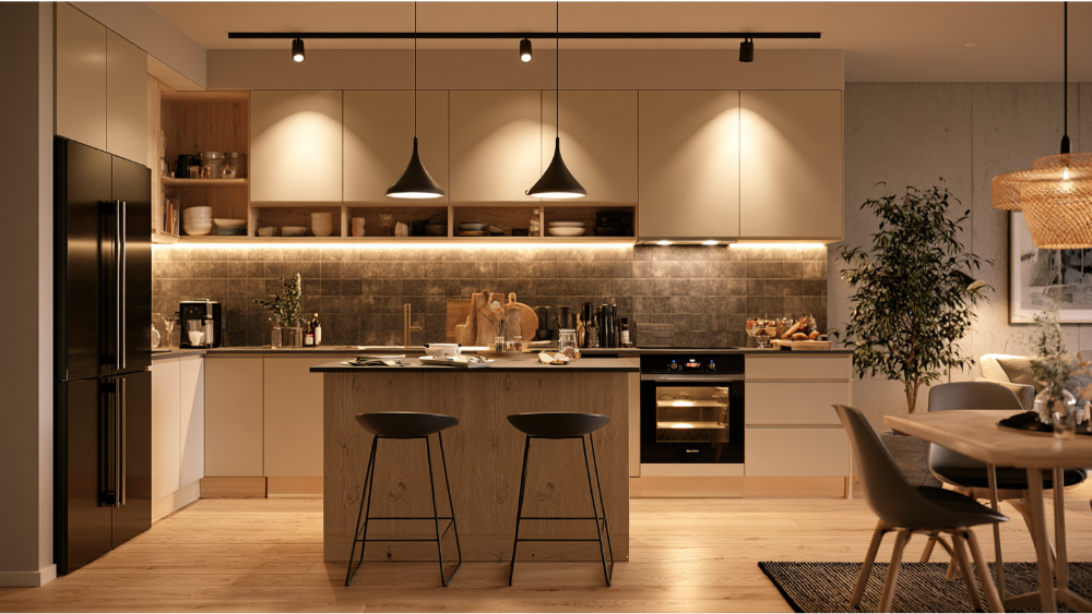 Can a small L-shaped kitchen fit an island