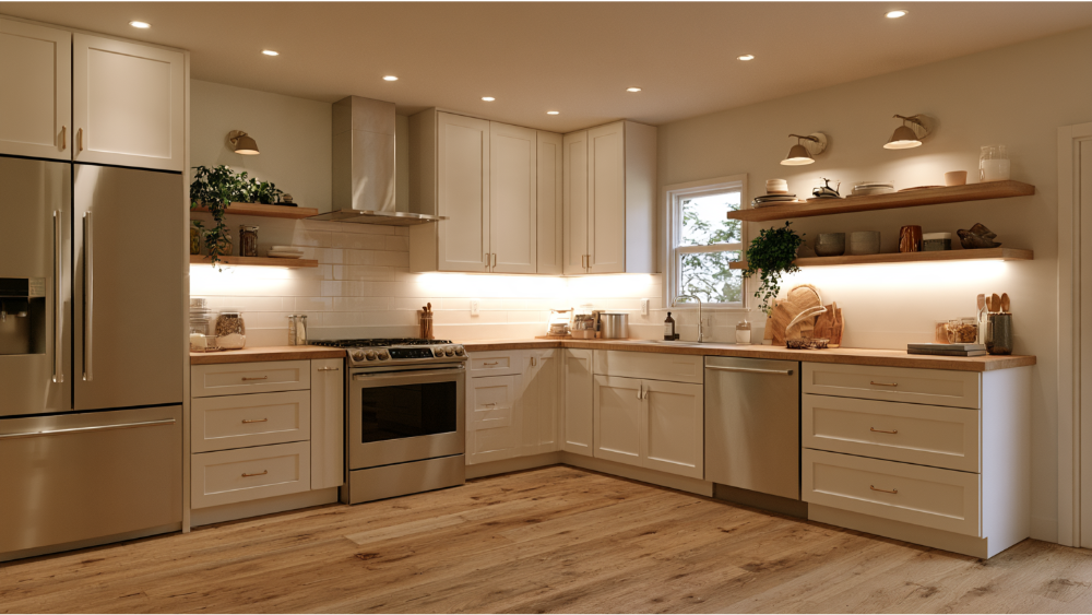 What is an L-shaped kitchen layout, and what it is not